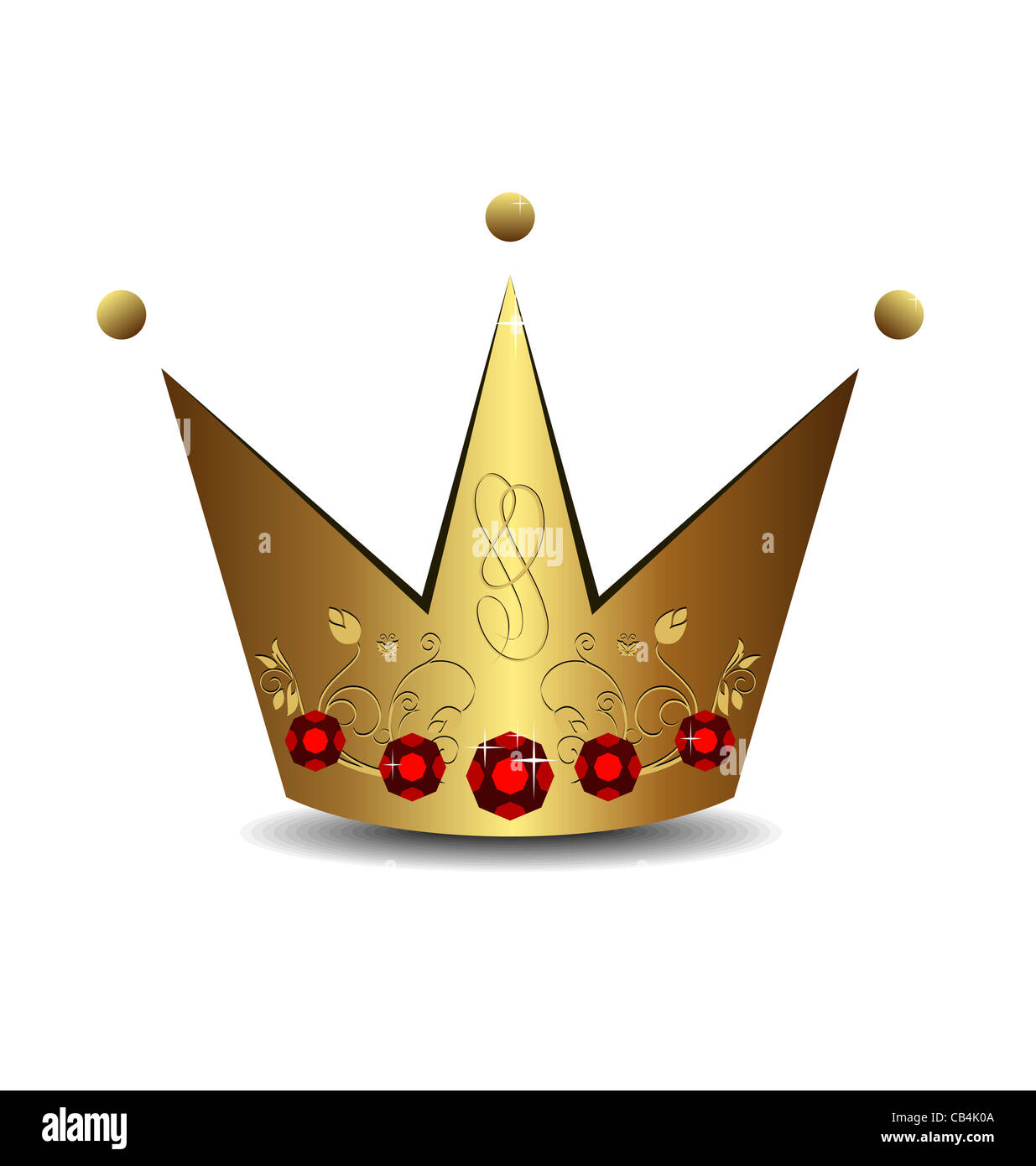 Illustration the gold royal crown for jewel design - vector Stock Photo ...