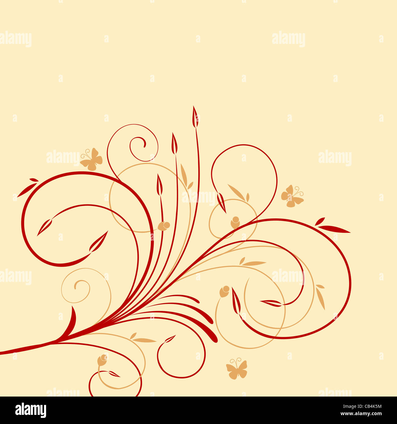 Cute floral elements for design - vector Stock Photo