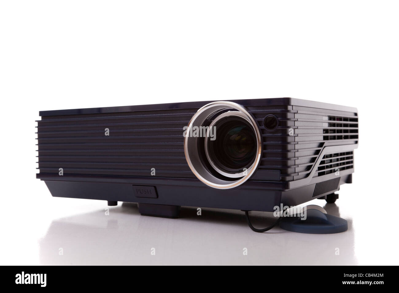 professional digital projector isolated on white (selective focus) Stock Photo