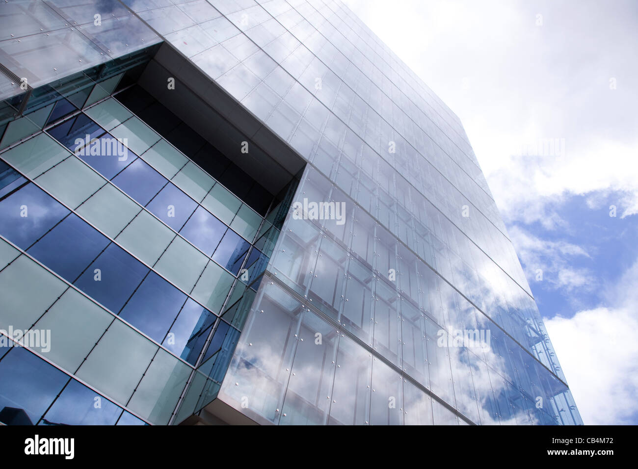 detail of a modern office building with sky reflection Stock Photo - Alamy