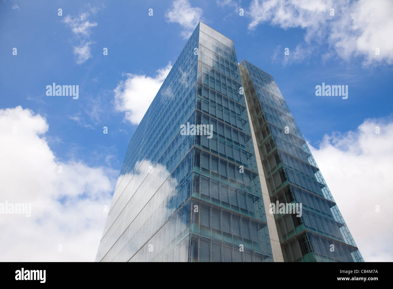 detail of a modern office building with sky reflection Stock Photo - Alamy