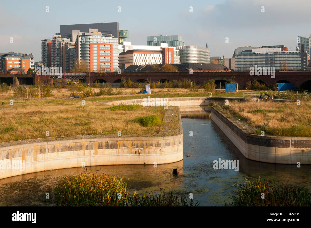 Middlewood Locks. A newly rebuilt section of the Manchester Bolton and
