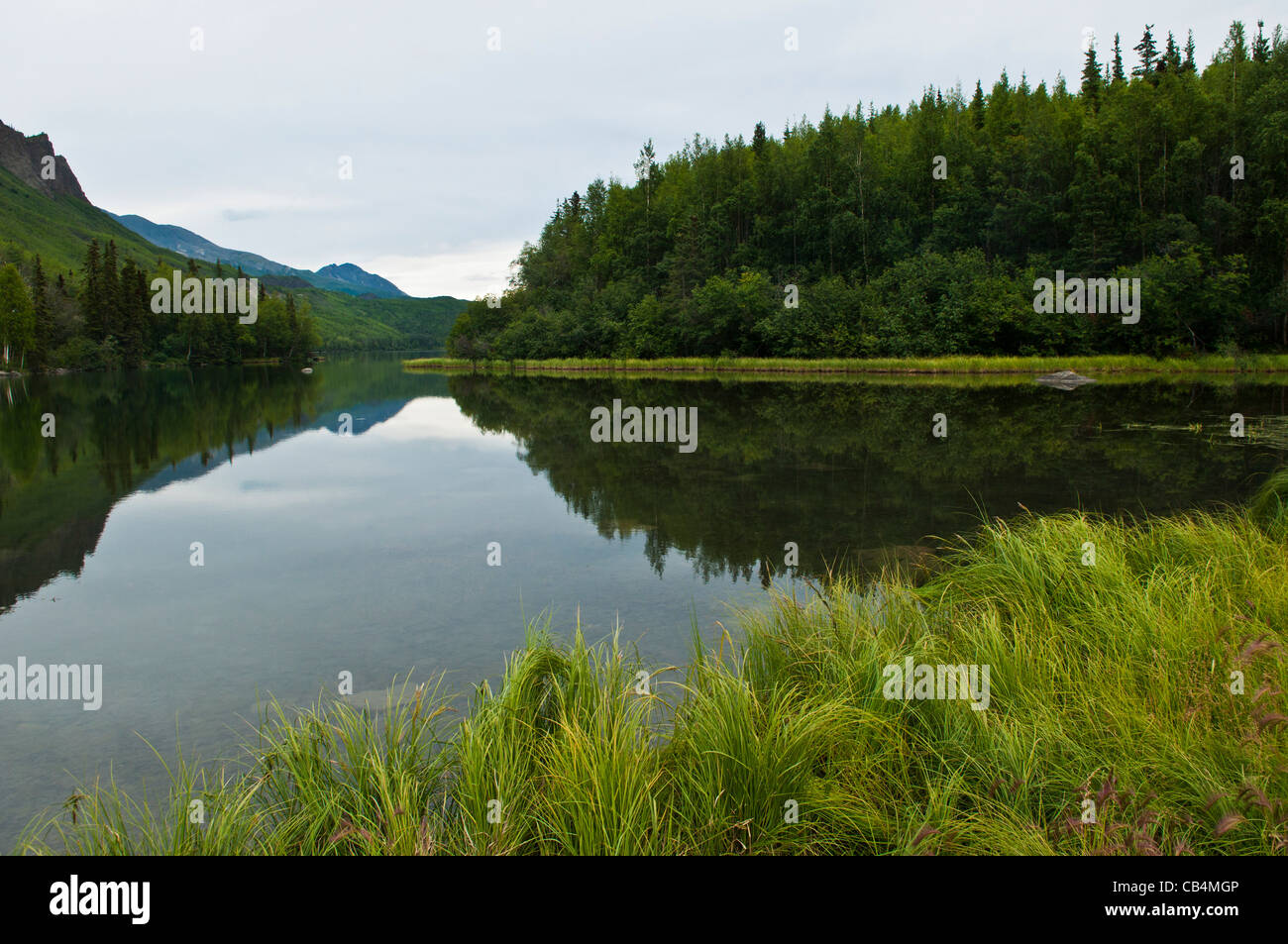 Long Lake, Alaska Stock Photo Alamy