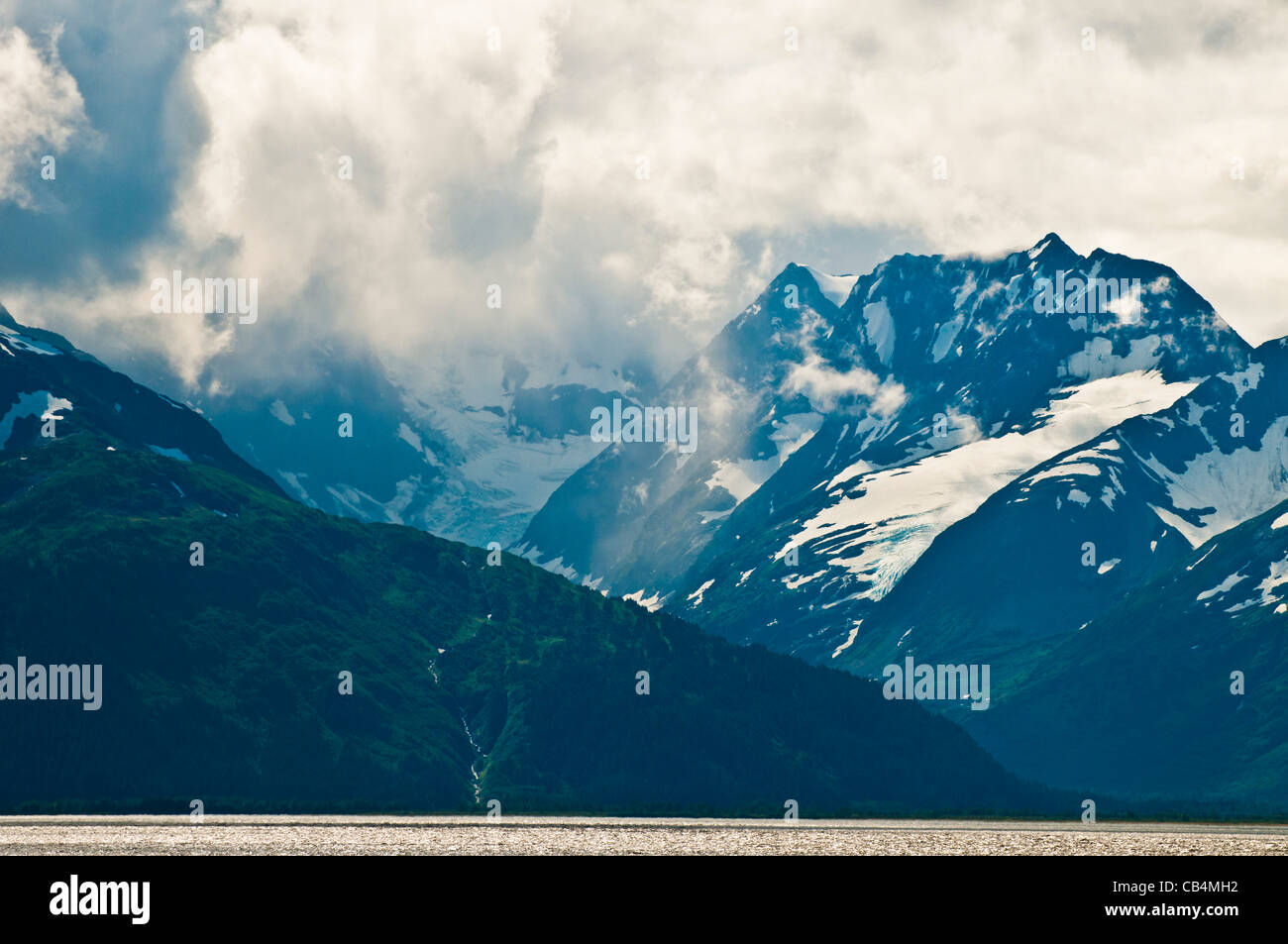 Mountains bordering the Turnagain Arm, Alaska Stock Photo