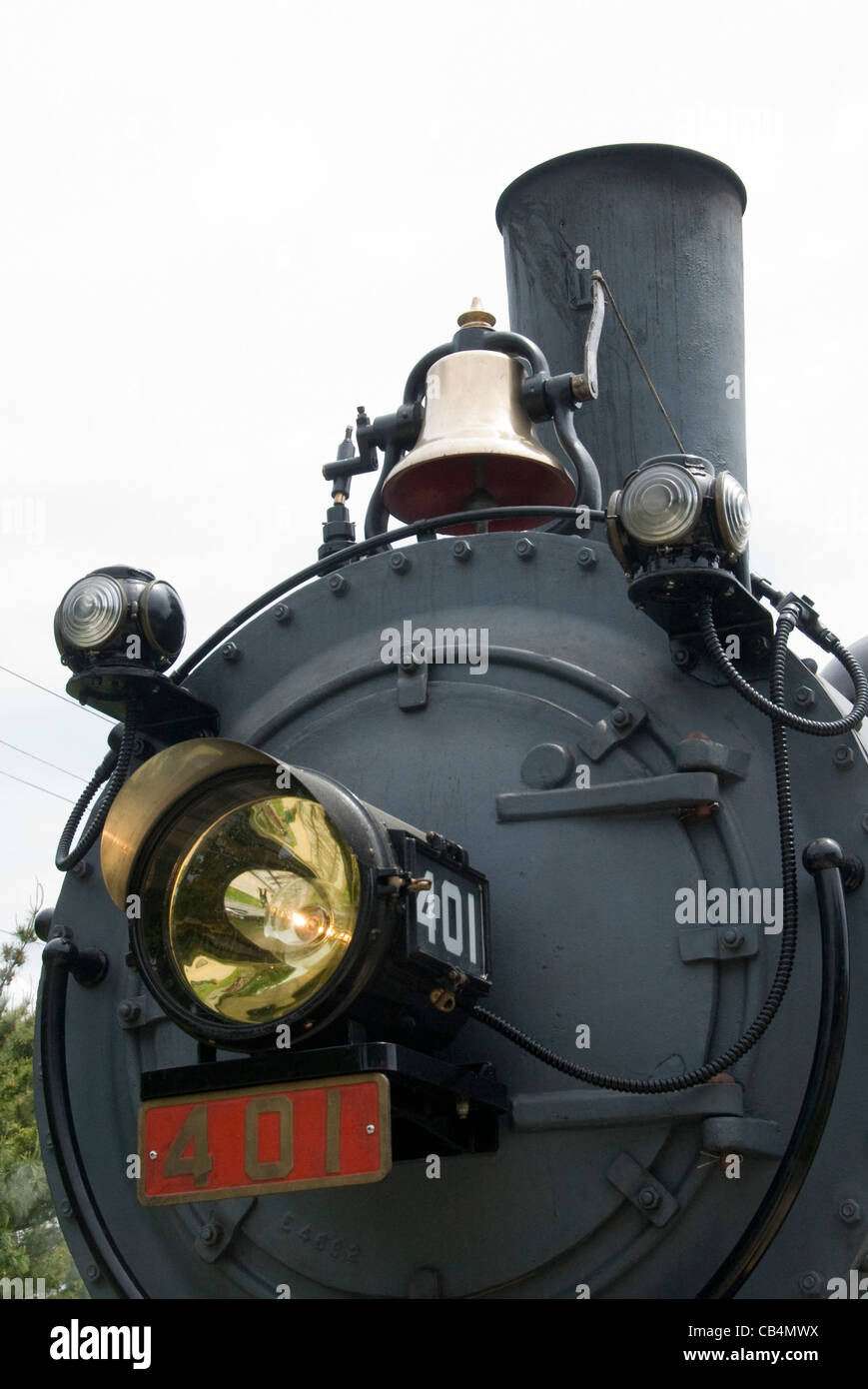 Southern 2-8-0 Steam locomotive number 401, built in December 1907, at Monticello Railway Museum, Illinois, USA Stock Photo