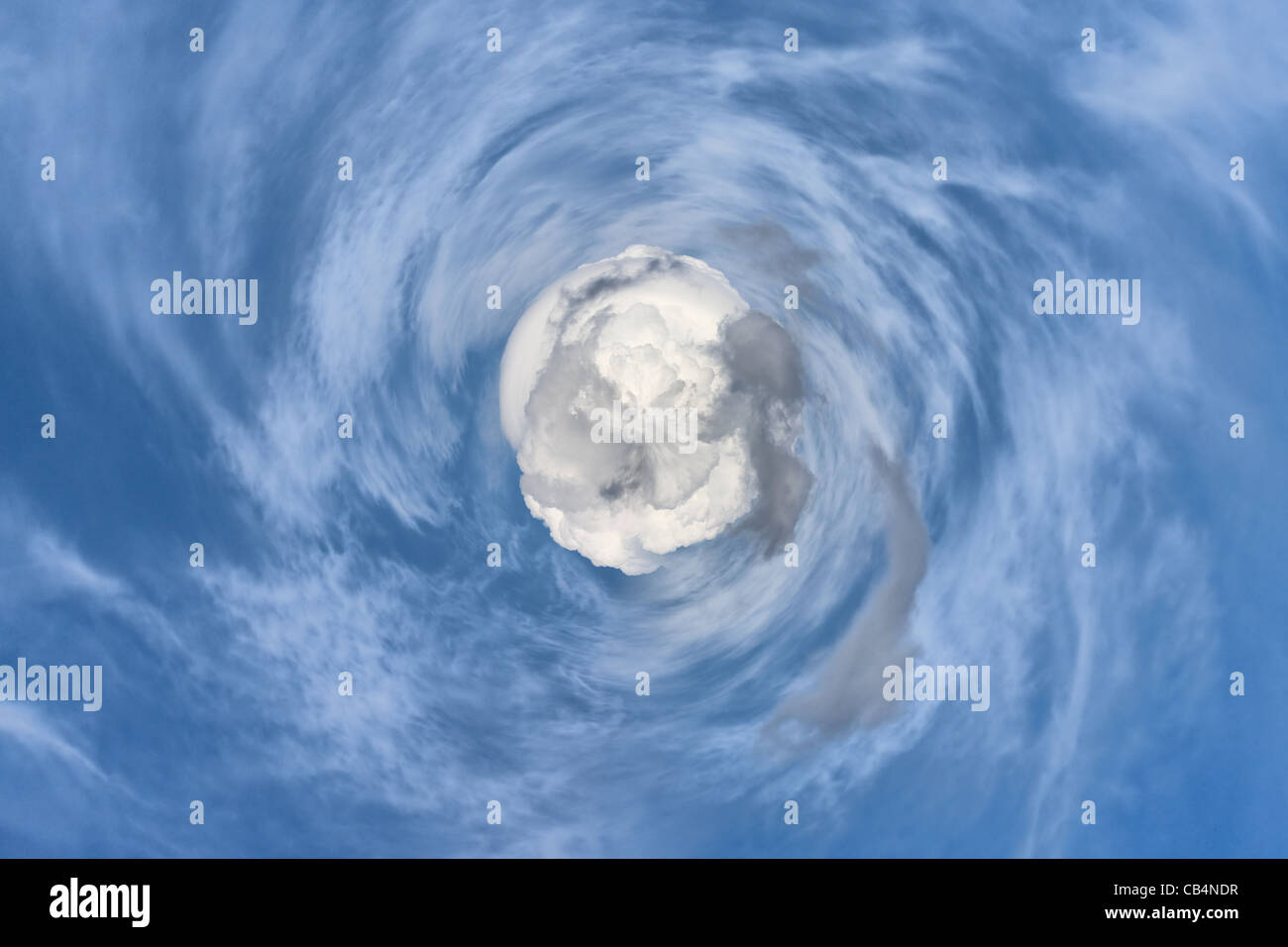 Cloud shaped heart on blue sky background Stock Photo - Alamy