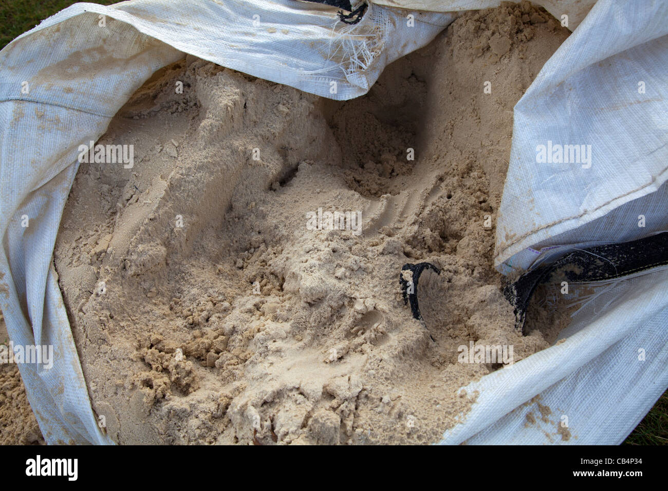 Large bag of white sand Stock Photo Alamy