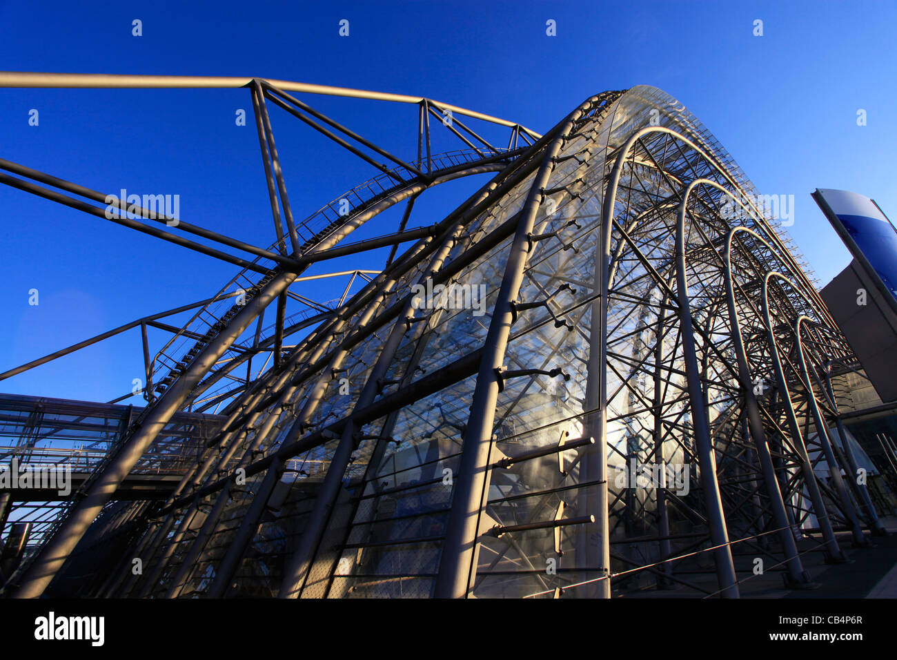 Exterior view of the new Trade Fair building Leipziger Messe in Leipzig  Saxony Eastern Germany Stock Photo - Alamy