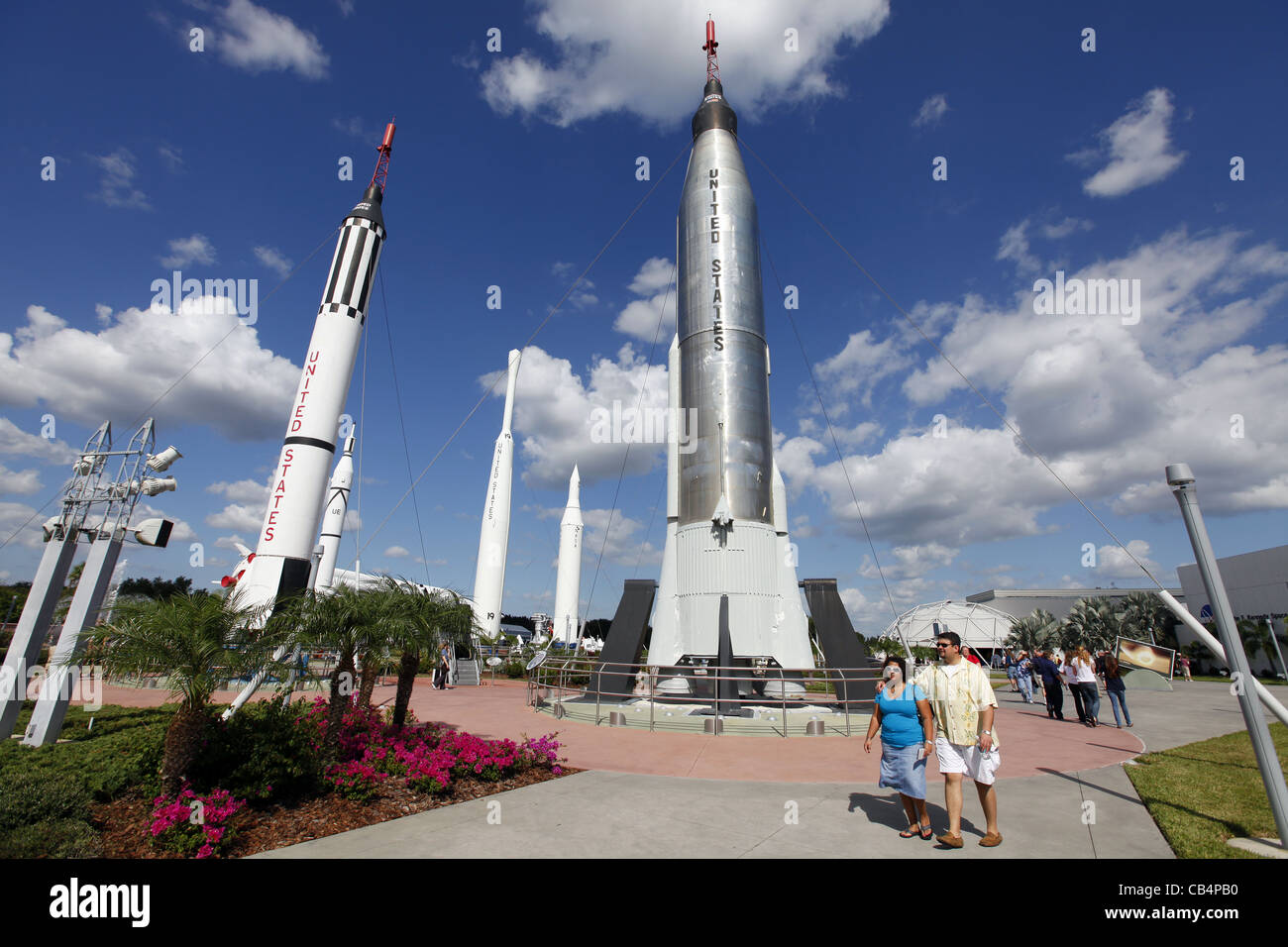 The Rocket Garden at Kennedy Space Center Stock Photo - Alamy