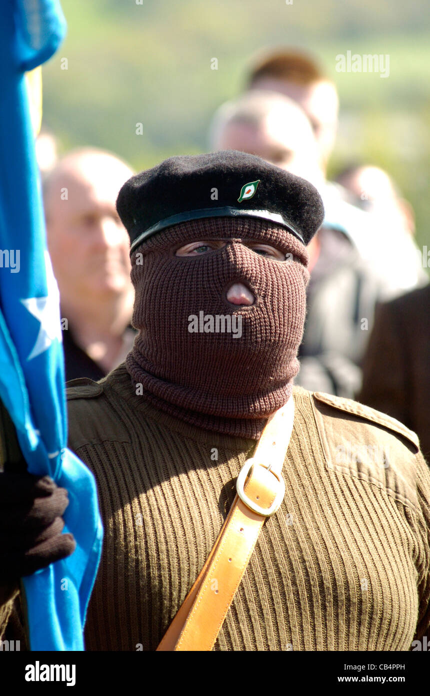 A member of the Real IRA at a 1916 Easter Rising commemoration in