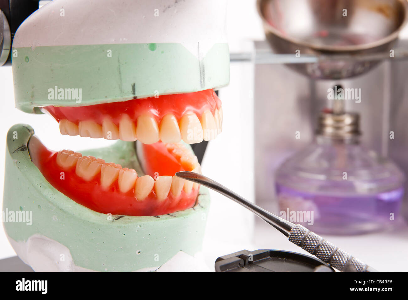 Dental lab articulator and equipments for denture Stock Photo Alamy