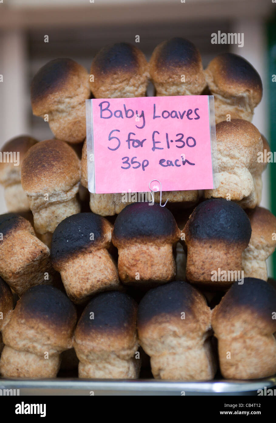 Baby Loaves on sale at Bury Market Stock Photo Alamy