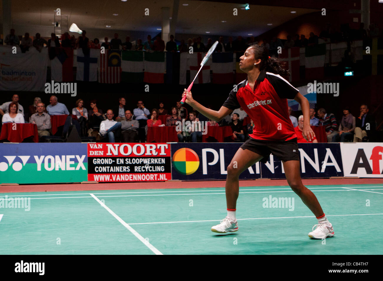 Badminton player Karina Jorgensen from Denmark Stock Photo