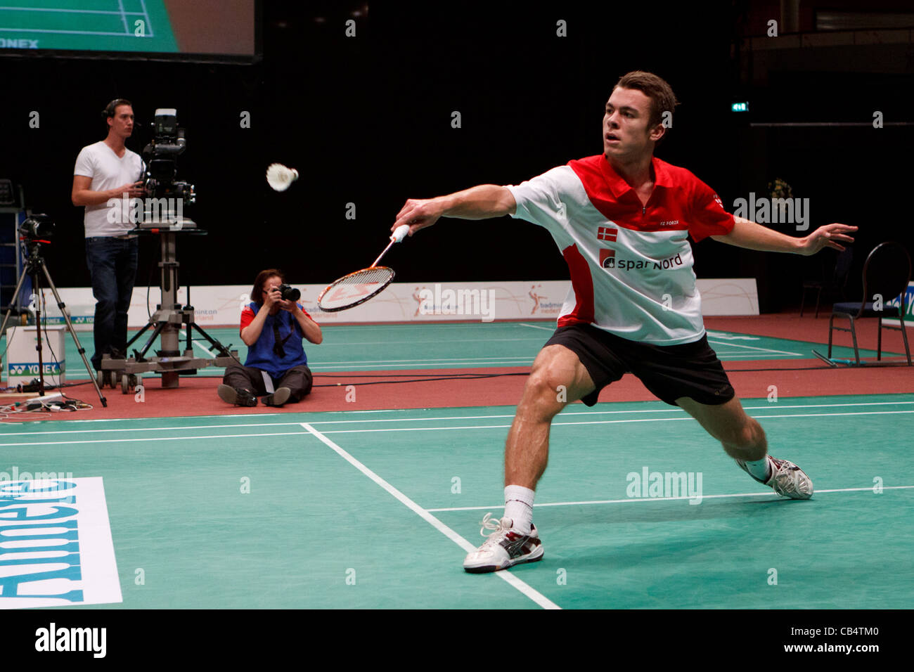 Badminton player Rasmus Fladberg from Denmark Stock Photo - Alamy