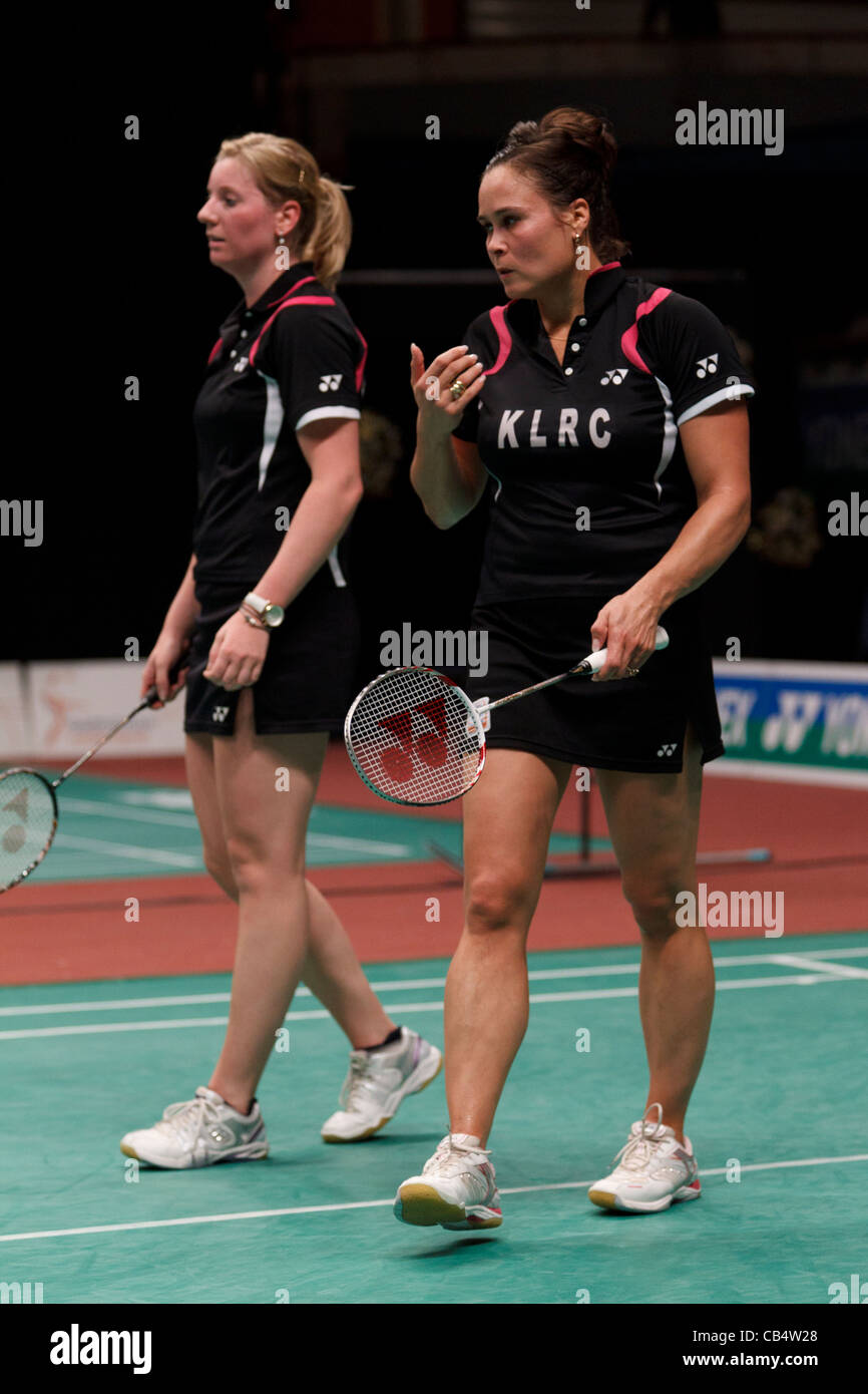 Badminton players Paulien van Dooremalen (left) and Lotte Jonathans (right)  from The Netherlands Stock Photo - Alamy