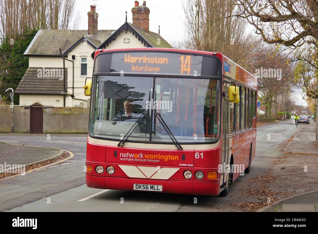 Network Warrington. Warrington Borough transport bus. Urban single decker Stock Photo