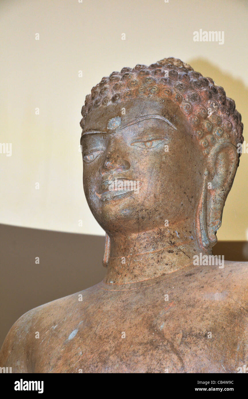 Buddha Shakyamuni displayed at the Norton Simon museum, Pasadena, California. 9th century, Thailand, Stock Photo
