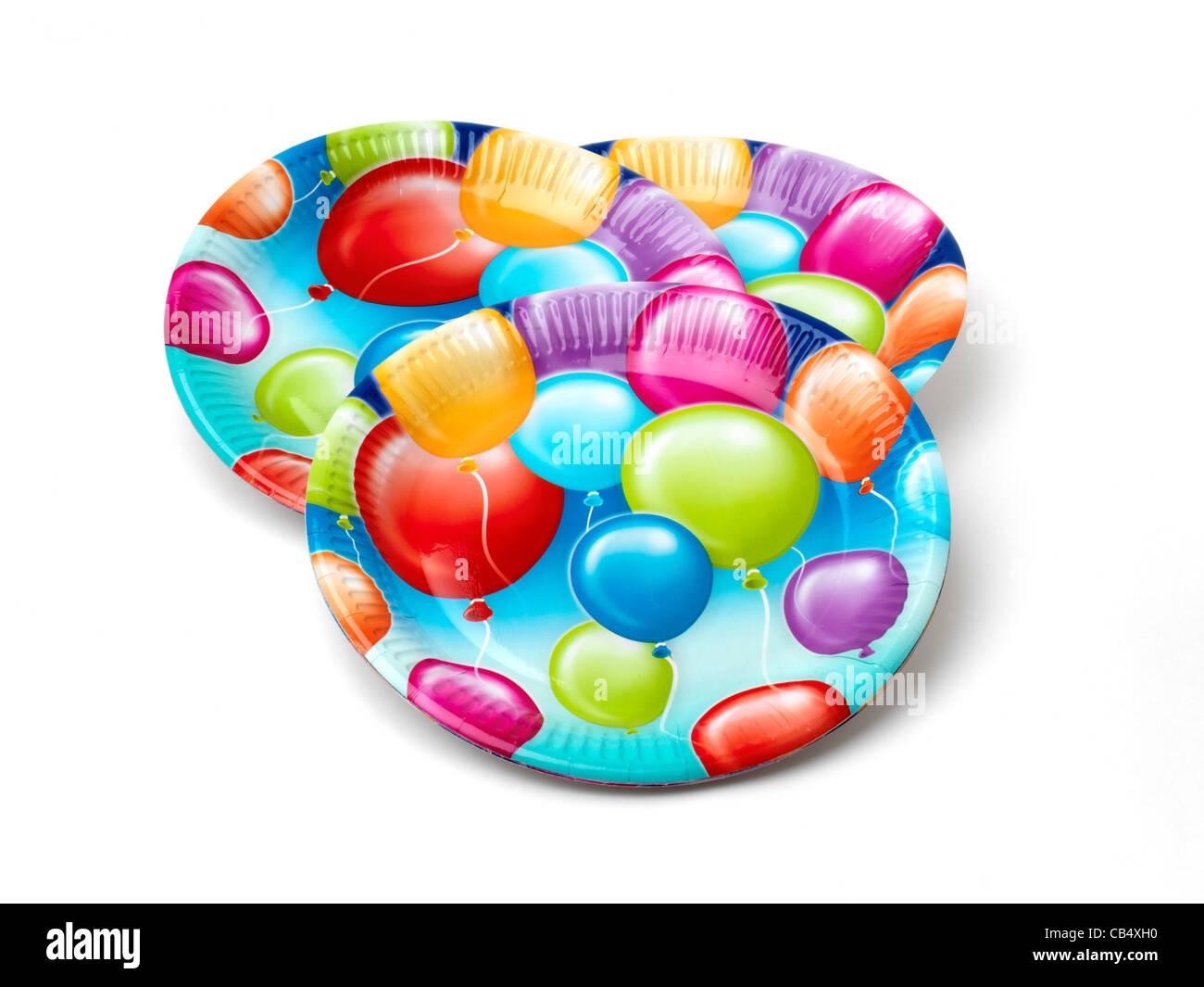 Colourful Paper Plates For A Party Stock Photo Alamy