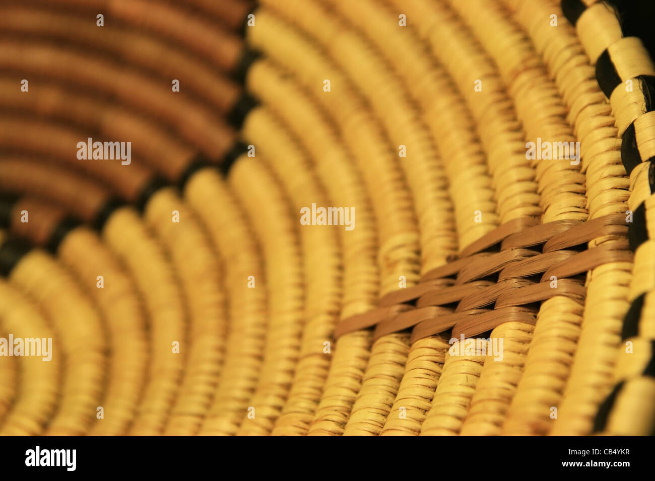 close up of an African basket showing a diamond design with shallow depth of field Stock Photo