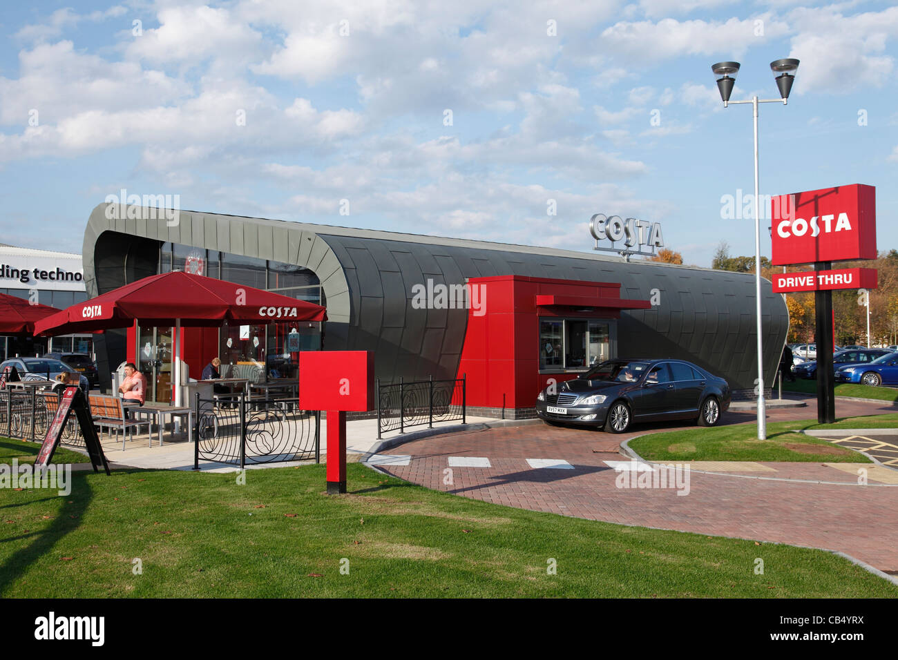 A Costa Coffee drive-thru in Nottingham, England, U.K. Stock Photo