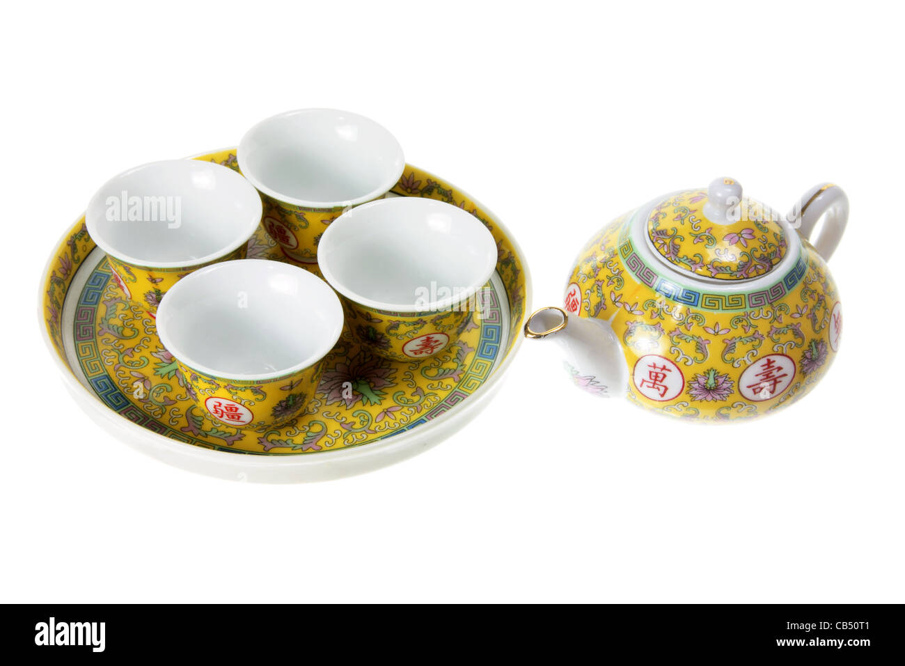 Chinese Tea Set Stock Photo Alamy