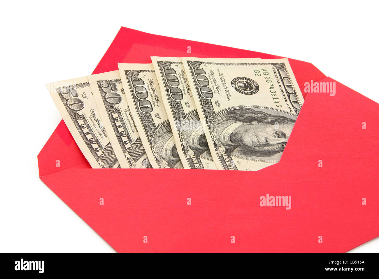 dollar and red envelope, business concept Stock Photo Alamy