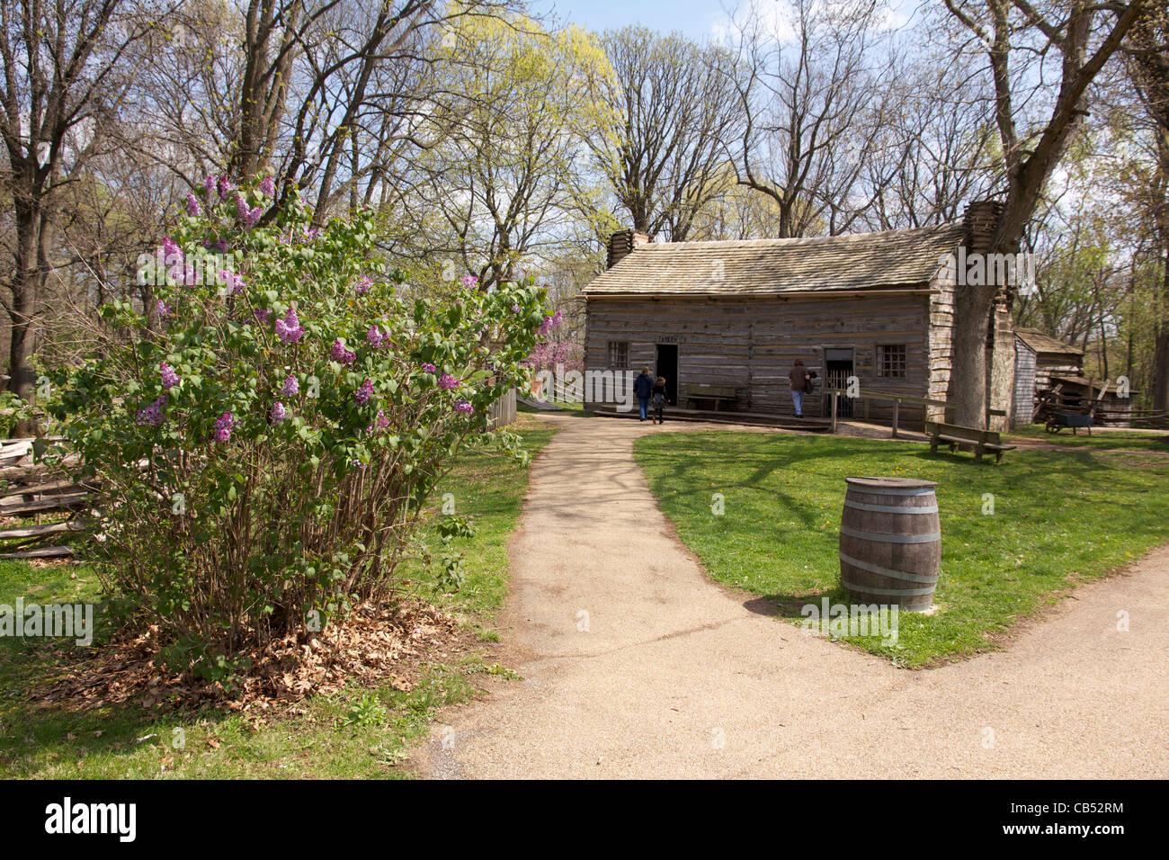 Rutledge Tavern. Lincoln's New Salem State Historic Site, Illinois. Stock Photo