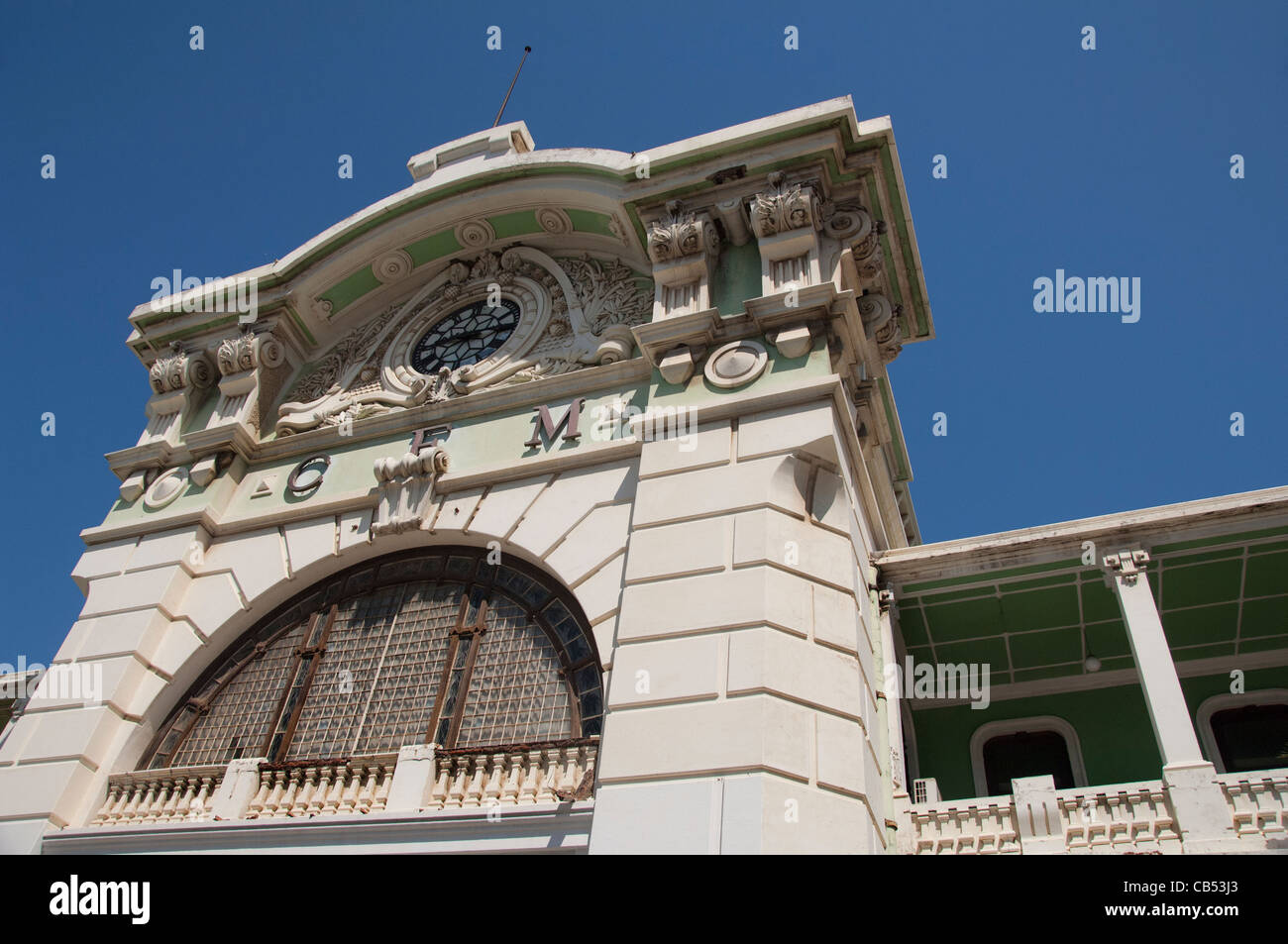 Africa, Mozambique, Maputo. Central Train Station, designed by famous French architect, Gustave Eiffel. Stock Photo