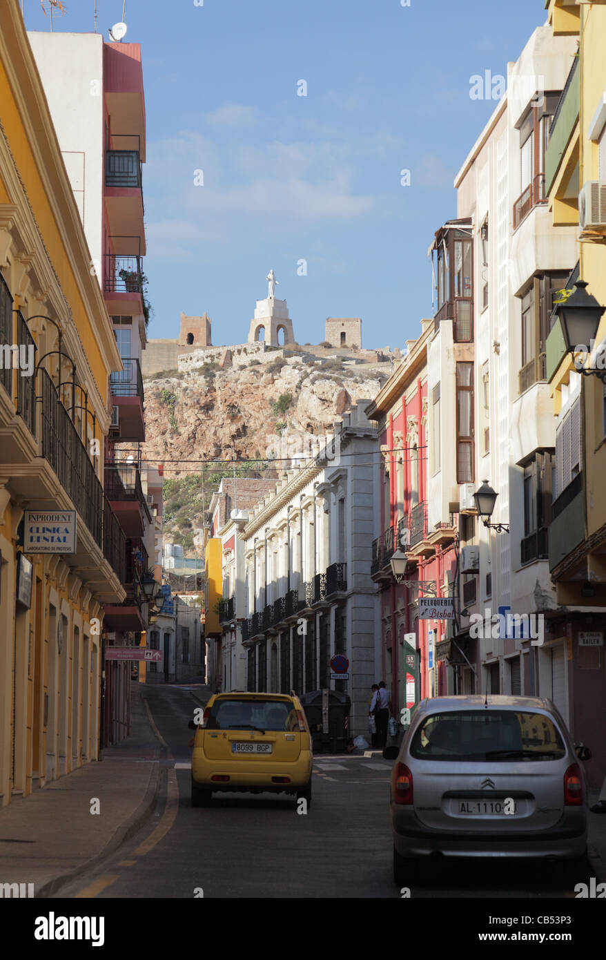 Narrow street of Almeria, Andalusia Spain Stock Photo