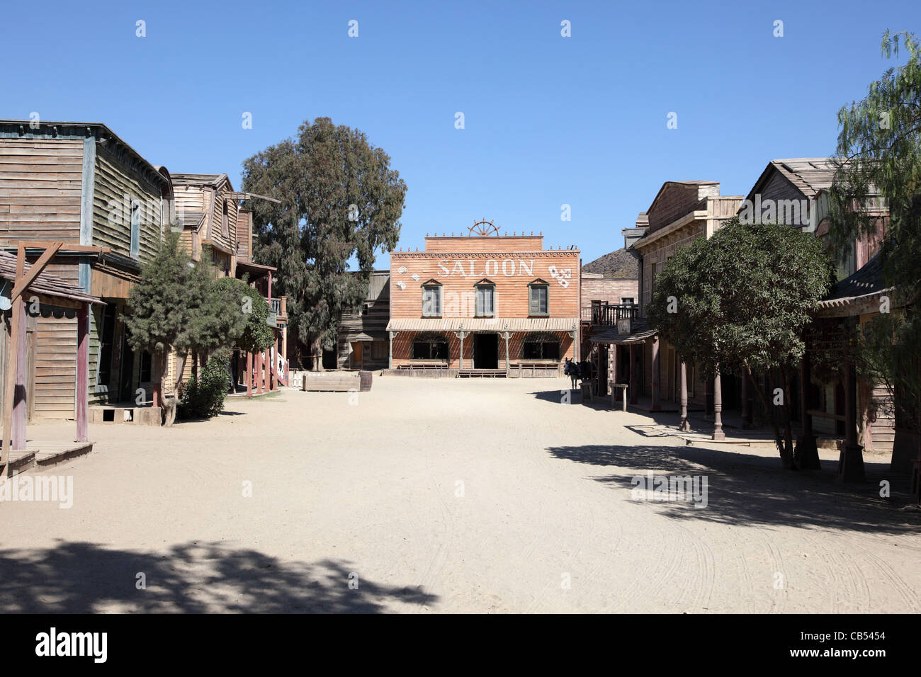 Saloon in an old american western town Stock Photo