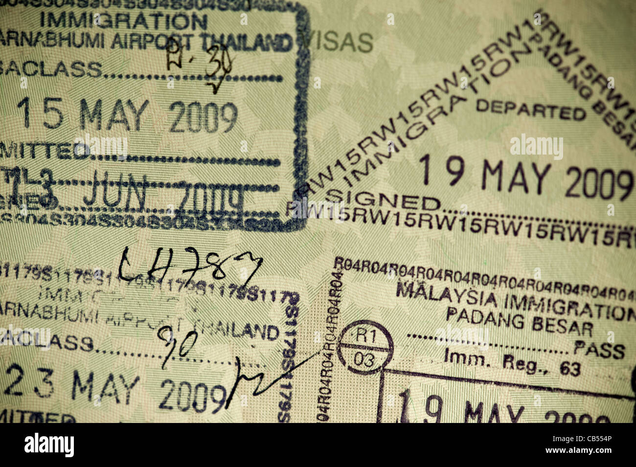 Malaysia immigration stamp hires stock photography and images Alamy