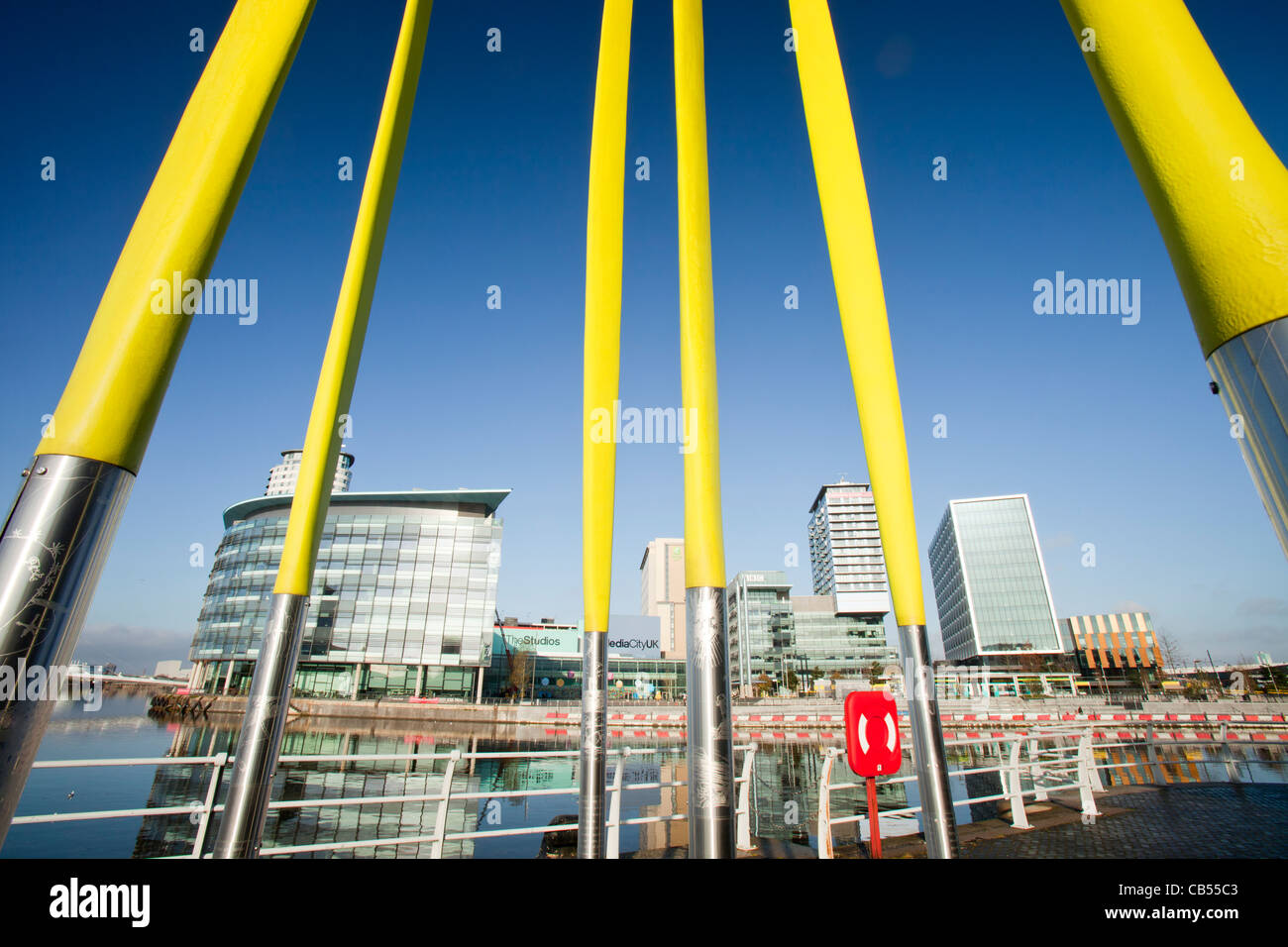 Media city the home of the BBC in the north at Salford Quays, Manchester, UK Stock Photo Alamy