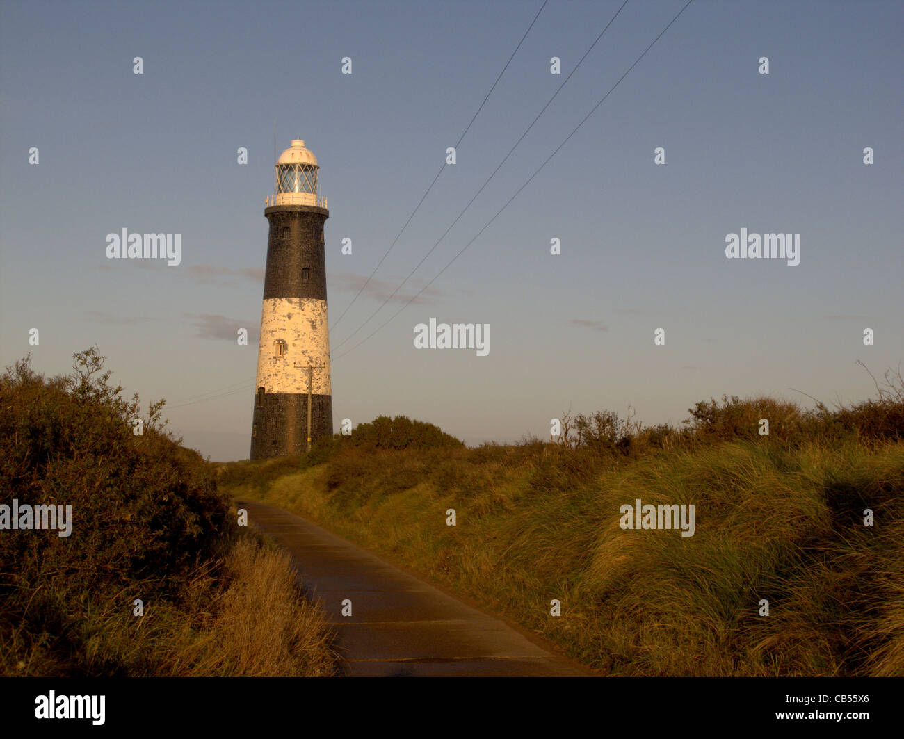 Spurn Point lighthouse, East Yorkshire, November 2011 Stock Photo