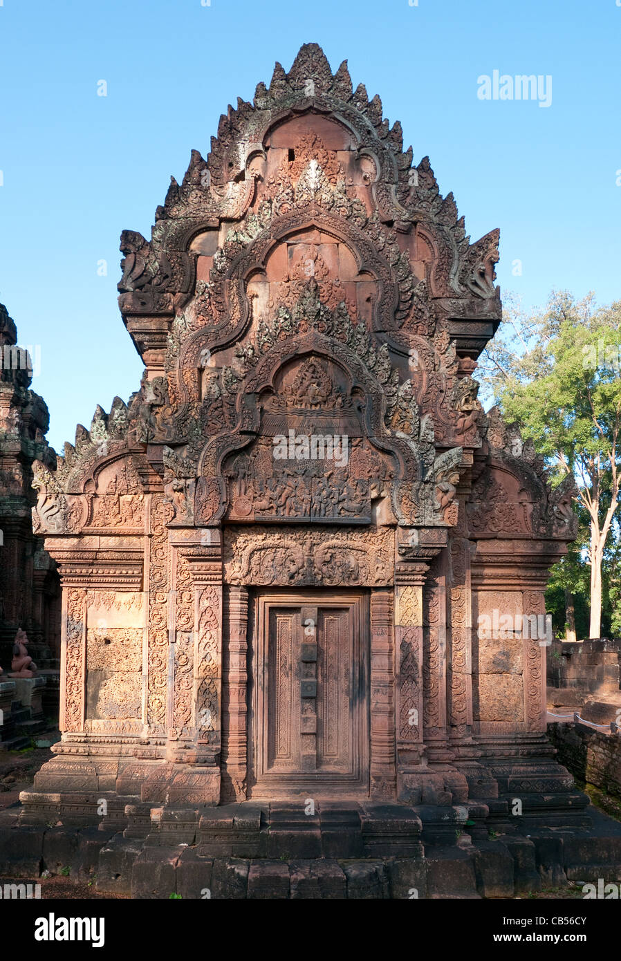 Building at the Banteay Srey Temple in Siem Reap, Cambodia Stock Photo
