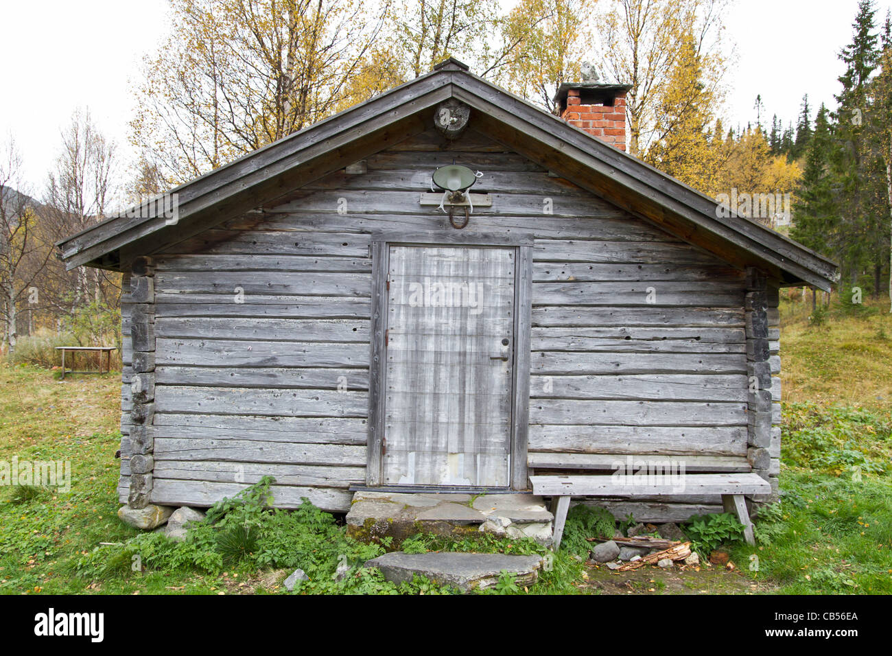 Old traditional wooden cabin in Sweden Stock Photo - Alamy