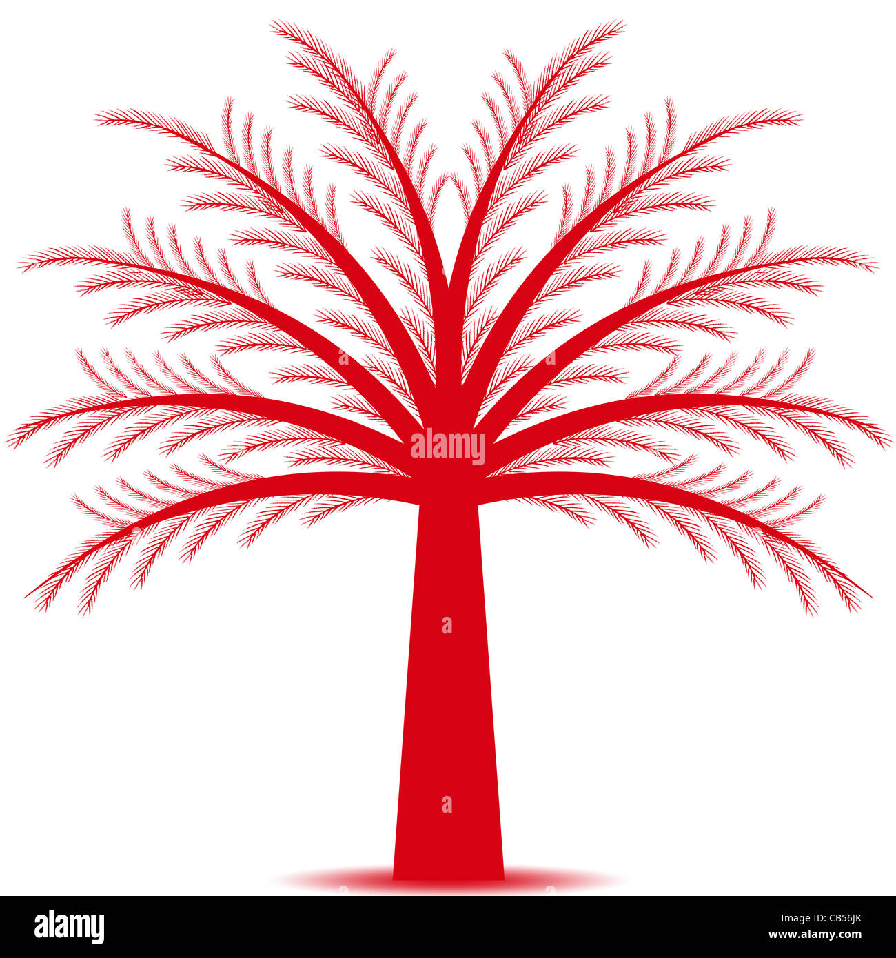 Abstract pine tree isolated on white background Stock Photo - Alamy