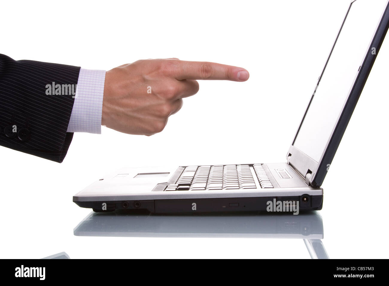 Hands fingers pointing computer hi-res stock photography and images - Alamy
