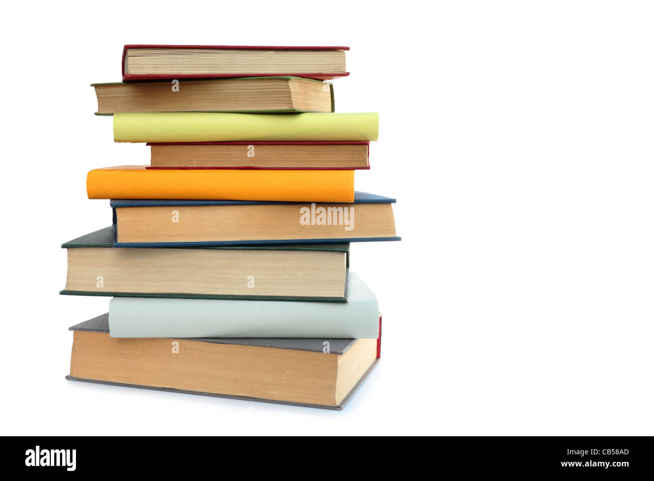 stacked books on a white background stock photo 41298277 alamy