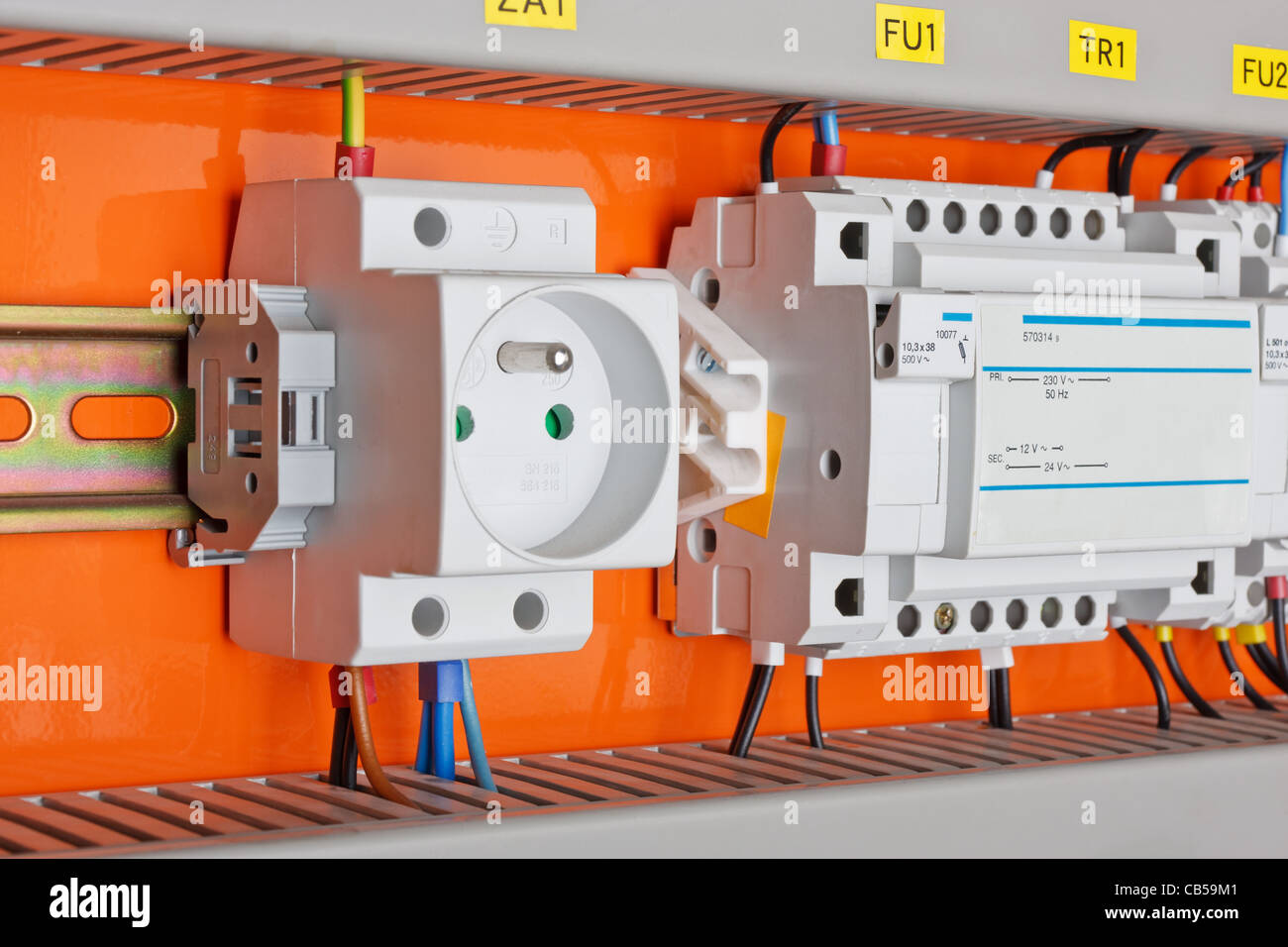 New control panel with static energy meters and circuit-breakers (fuse ...