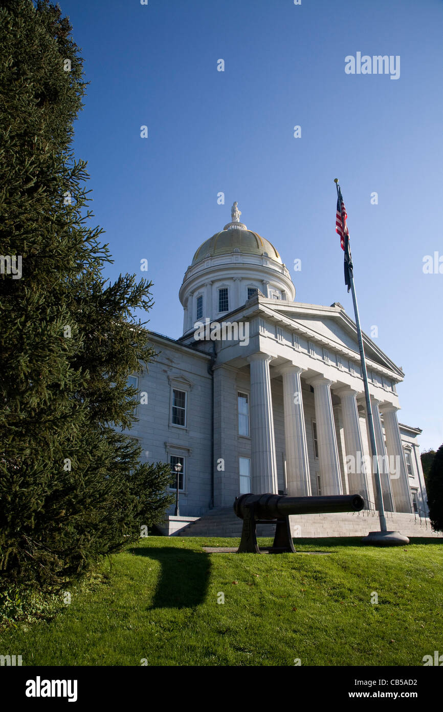 The State Capitol building in Montpelier, Vermont Stock Photo