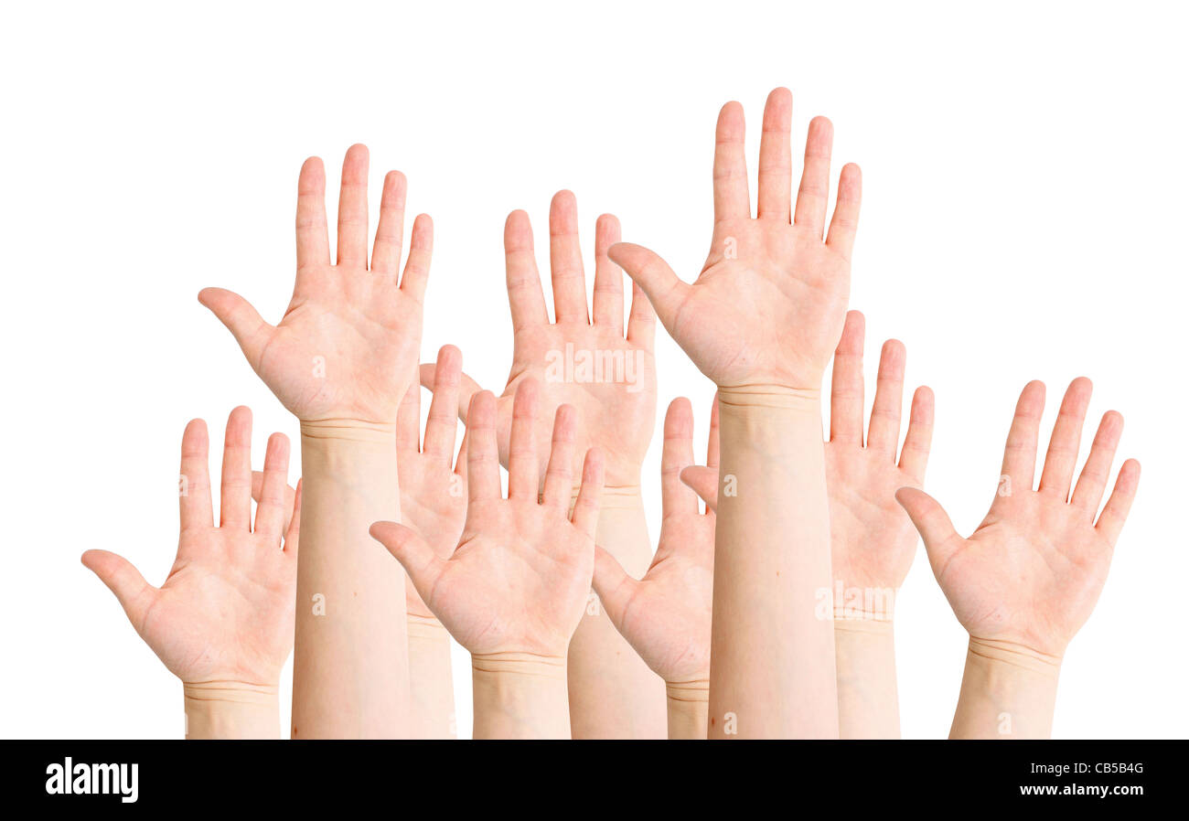 Hope reach hands blue sky hi-res stock photography and images - Alamy