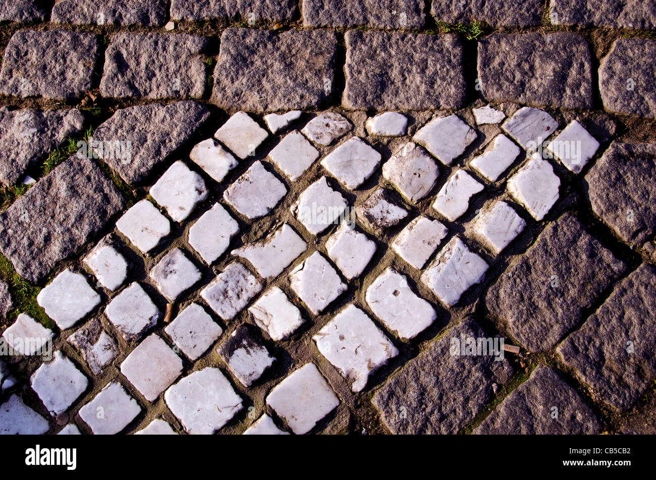 old town pavement background and texture Stock Photo