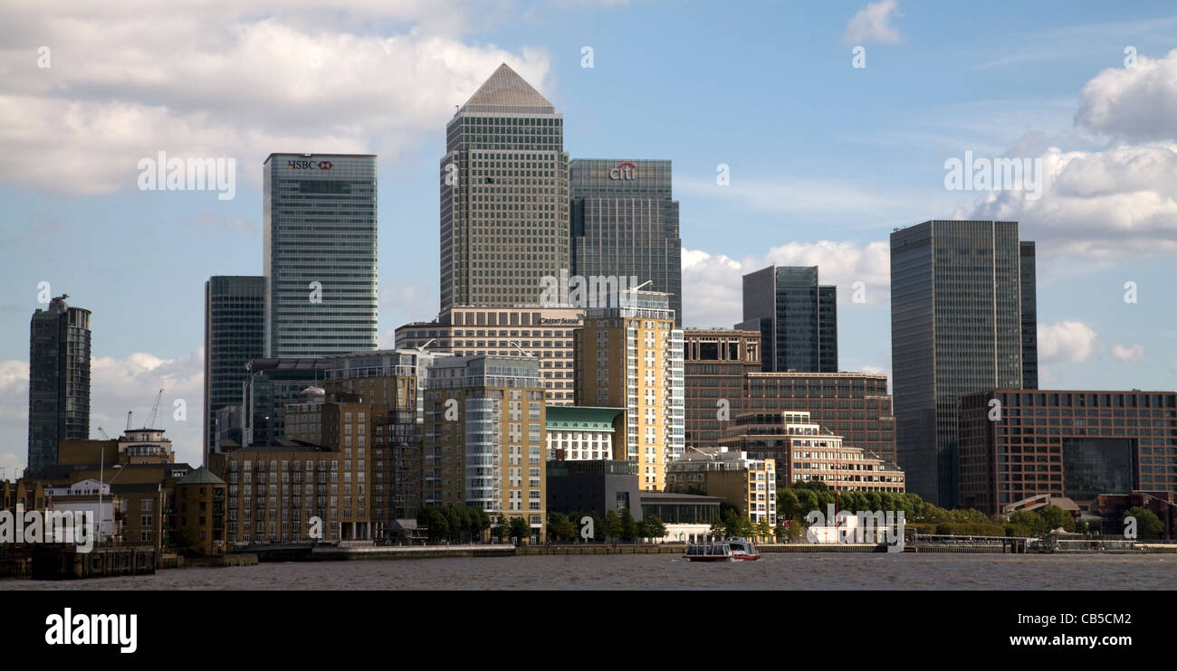 canary wharf docklands tower hamlets london england Stock Photo - Alamy