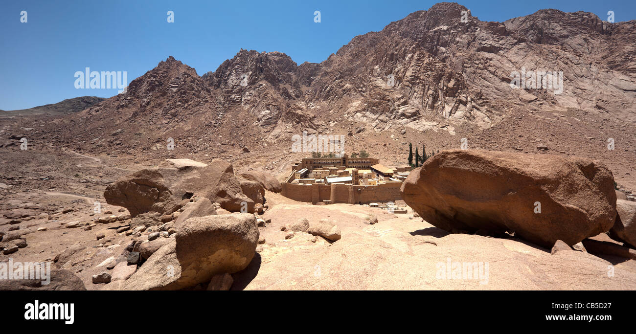 view of Saint Catherine's Monastery, Sinai Peninsula, Egypt Stock Photo