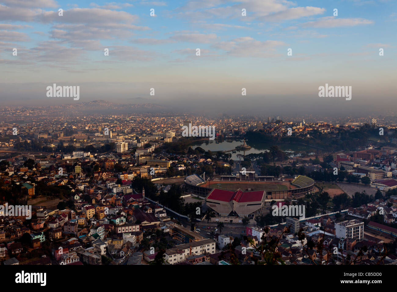 view of Antananarivo, capital city of Madagascar Stock Photo