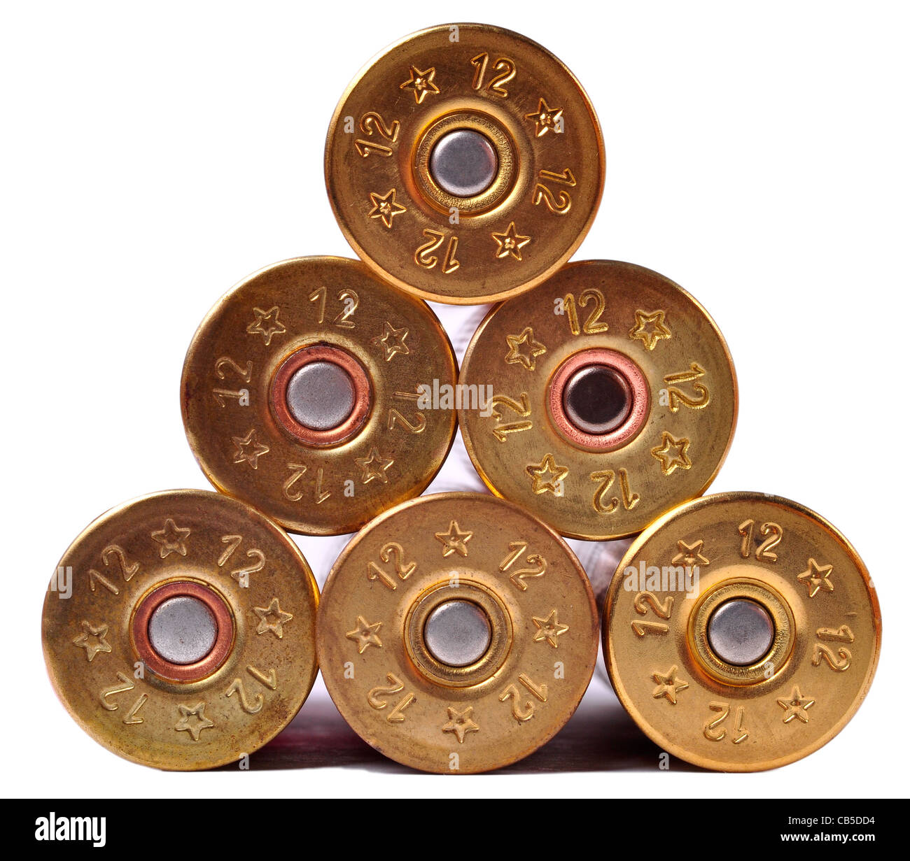 12 gauge shotgun shells used for hunting Stock Photo