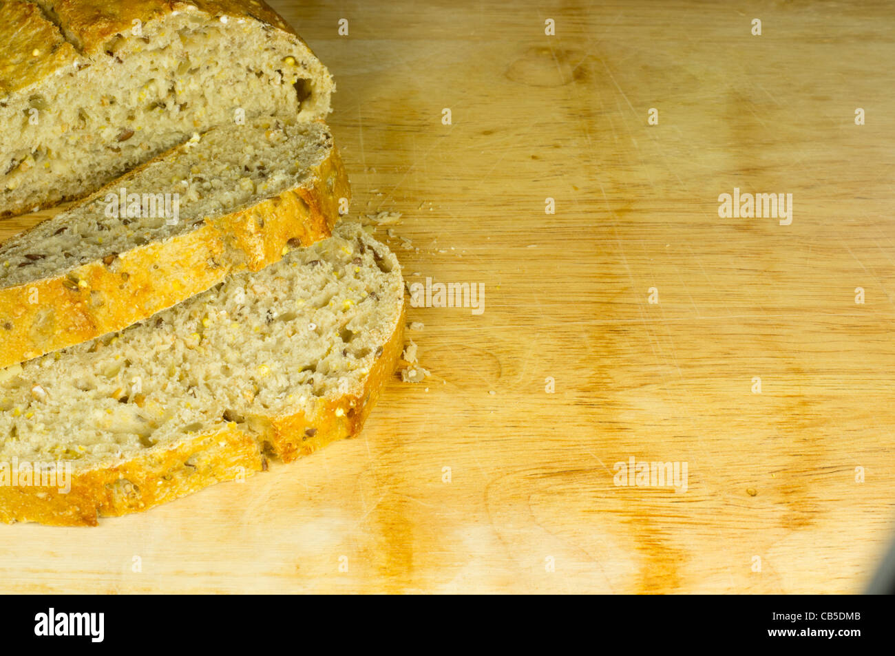 sliced whole grain bread Stock Photo