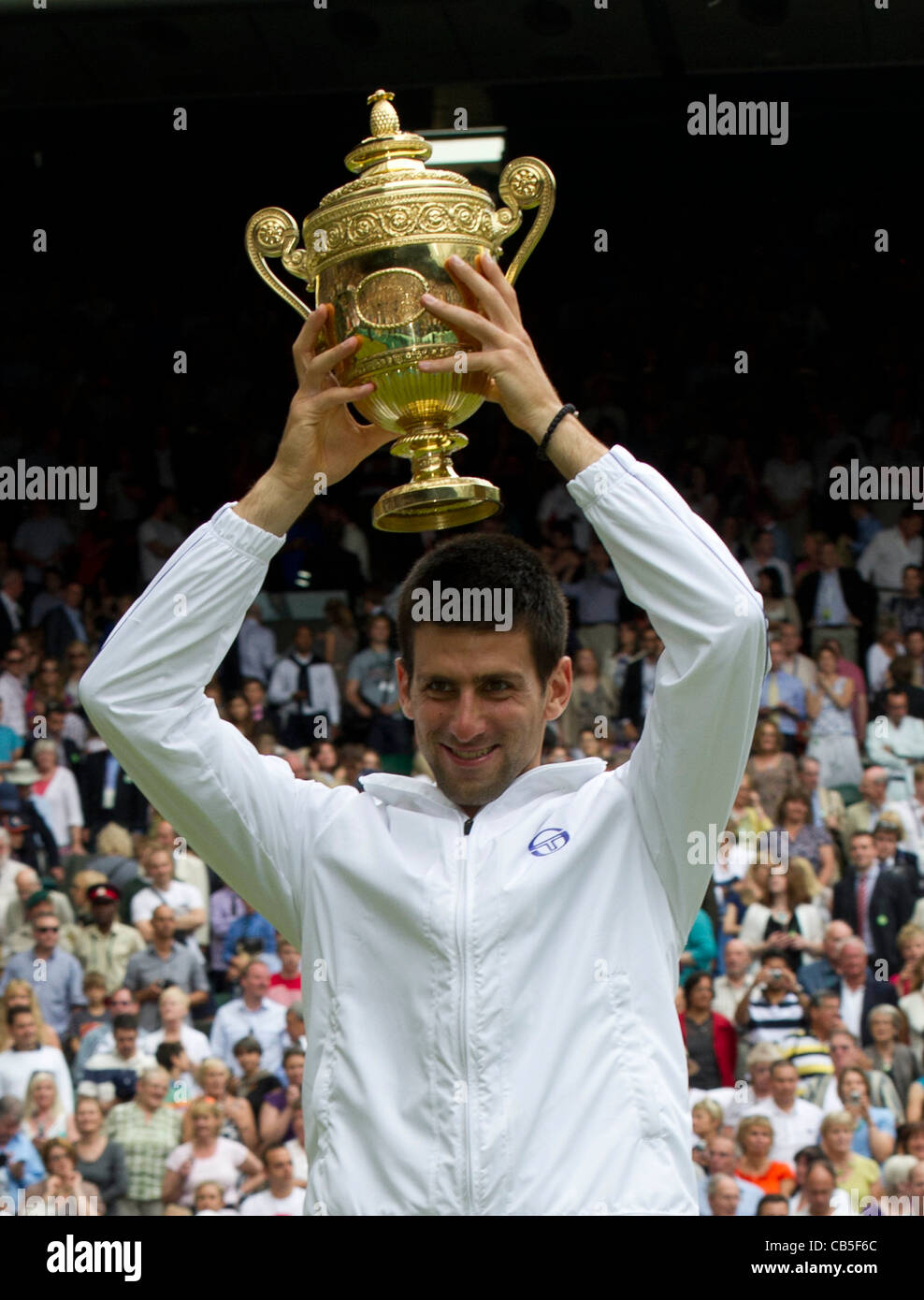 03.07.2011. Mens Finals. Trophy shots. Novak Djokovic Wimbledon Champion.  The Wimbledon Tennis Championships Stock Photo - Alamy
