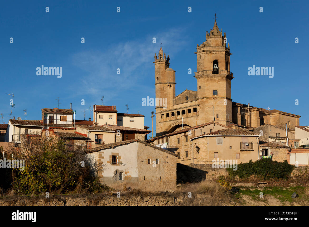 Panoramic of Elciego, Alava, Spain Stock Photo