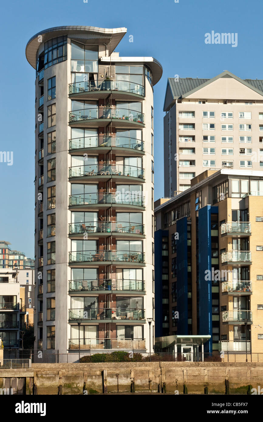 Riverside Apartments, Docklands, London, England Stock Photo Alamy
